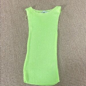 Zara Neon Green Ribbed Tank Top